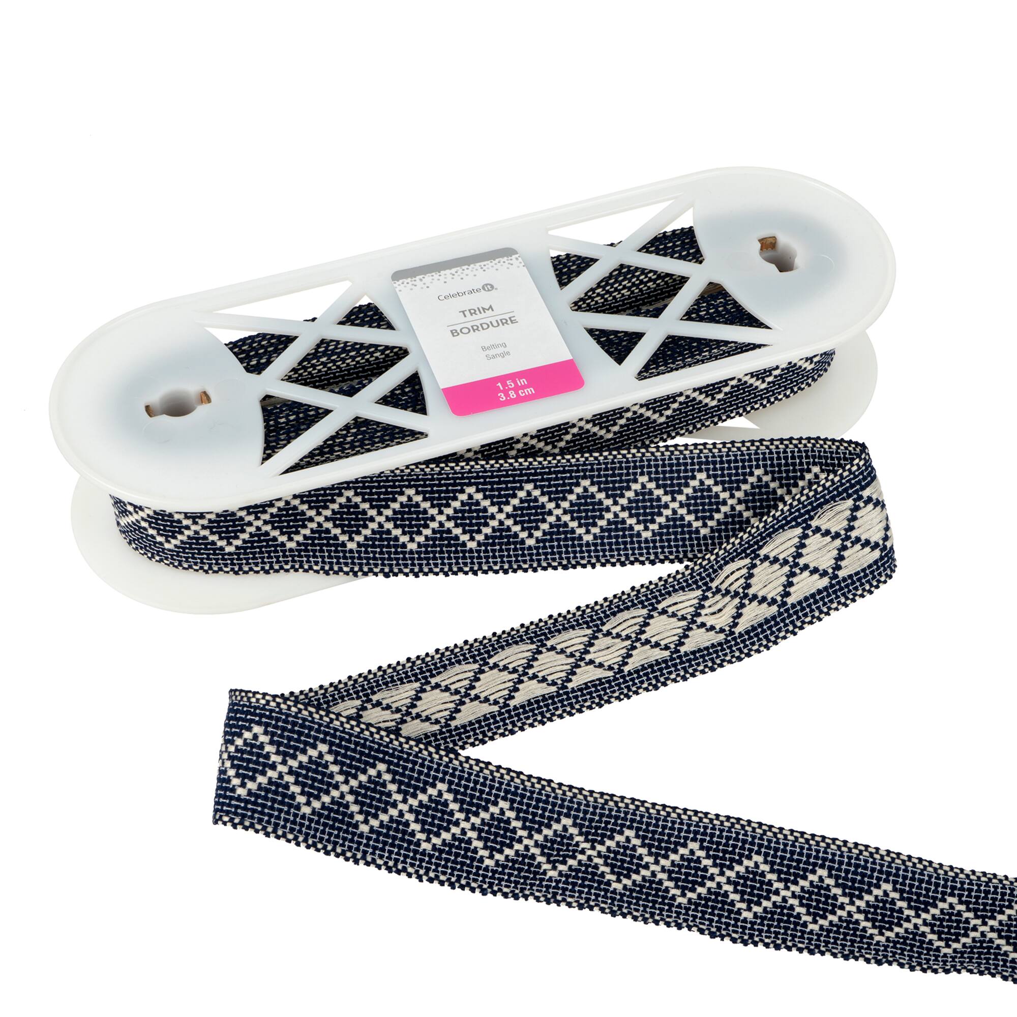 1.5" Blue & White Belting Trim by Celebrate It®